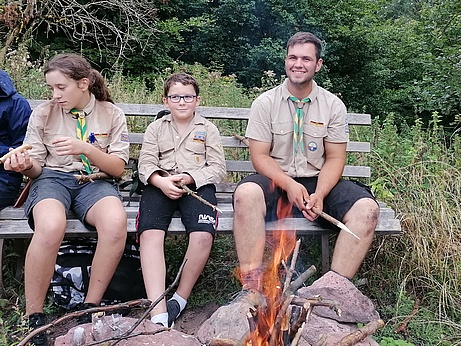 Sipplinge am Lagerfeuer